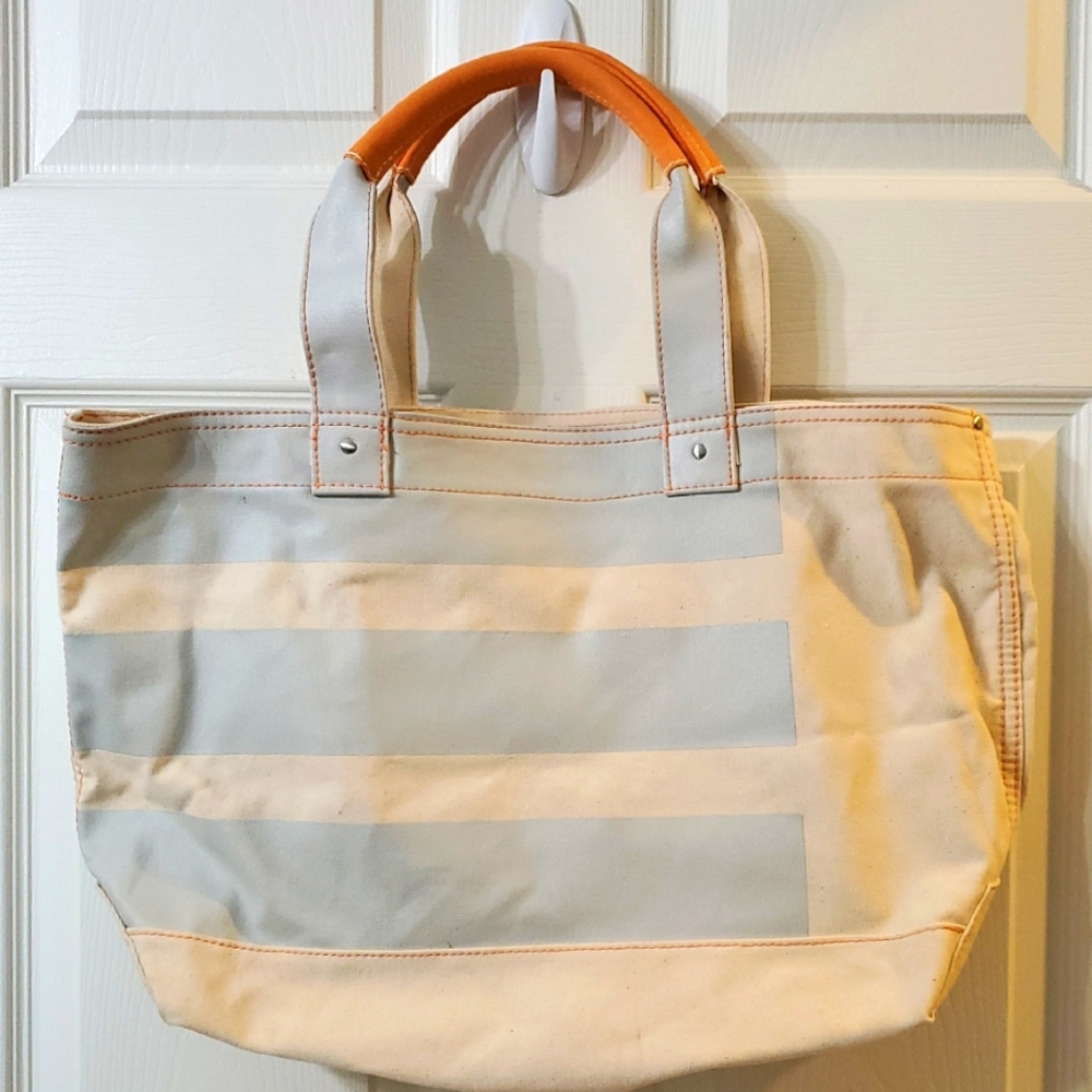 Old Navy Canvas Tote with Orange Stitching